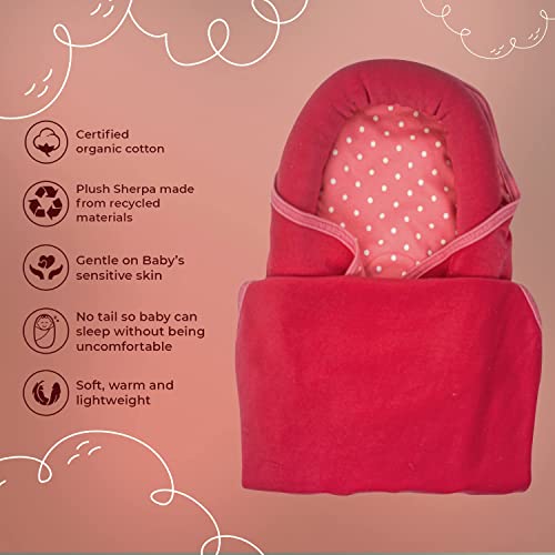 Image of BAYBEE Baby Swaddle Wrap for New Born | Adjustable Swaddle for New Born Baby | 100% Cotton Baby Wrapper Newborn Blanket for Sleep Sack 0-6 Months Babies (Dark Pink)