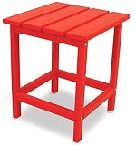 POLYWOOD Long Island 18" Side Table, Sunset Red