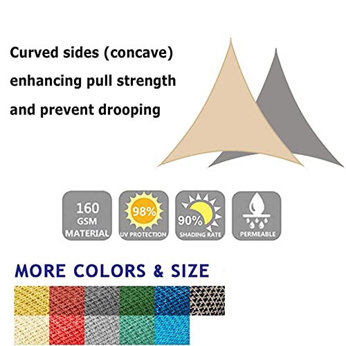 Voile d'ombrage triangulaire de jardin imperméable 2,5m abri d'auto cour