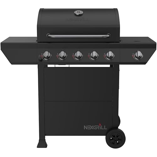 Nexgrill 5-Burner Gas Grill with Side Burner, 67,000 BTUs, 618 SQ. In. Cooking Area, Propane BBQ Grill with Stainless Steel Panel for Outdoor Cooking, Patios, and More - 720-1142