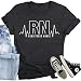 CQF Registered Nurse Shirts for Women RN Nurse Life T-Shirt Nursing Inspirational Tee Tops