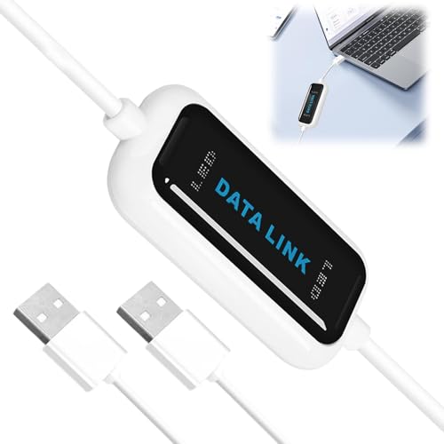 Quvxzy USB 2.0 High-Speed Datenübertragungskabel 480Mb/s PC zu PC USB Kabel für Windows 11/10/8/7/XP/Vista Plug & Play File Transfer Link Kabel zwischen Computern & Laptops