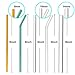 Youngever Reusable Glass Straws Assortment, 9 inches, Eco Friendly with Brush (10 Pack Multicolor)