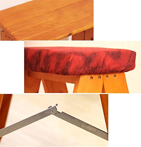 Taburete portátil de 3 peldaños de madera maciza en color blanco 5