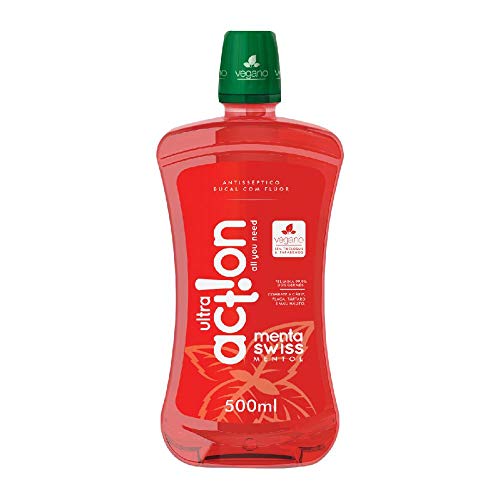 Kit 2 Antissépticos Bucal Ultra Action Menta Swiss 500ml
