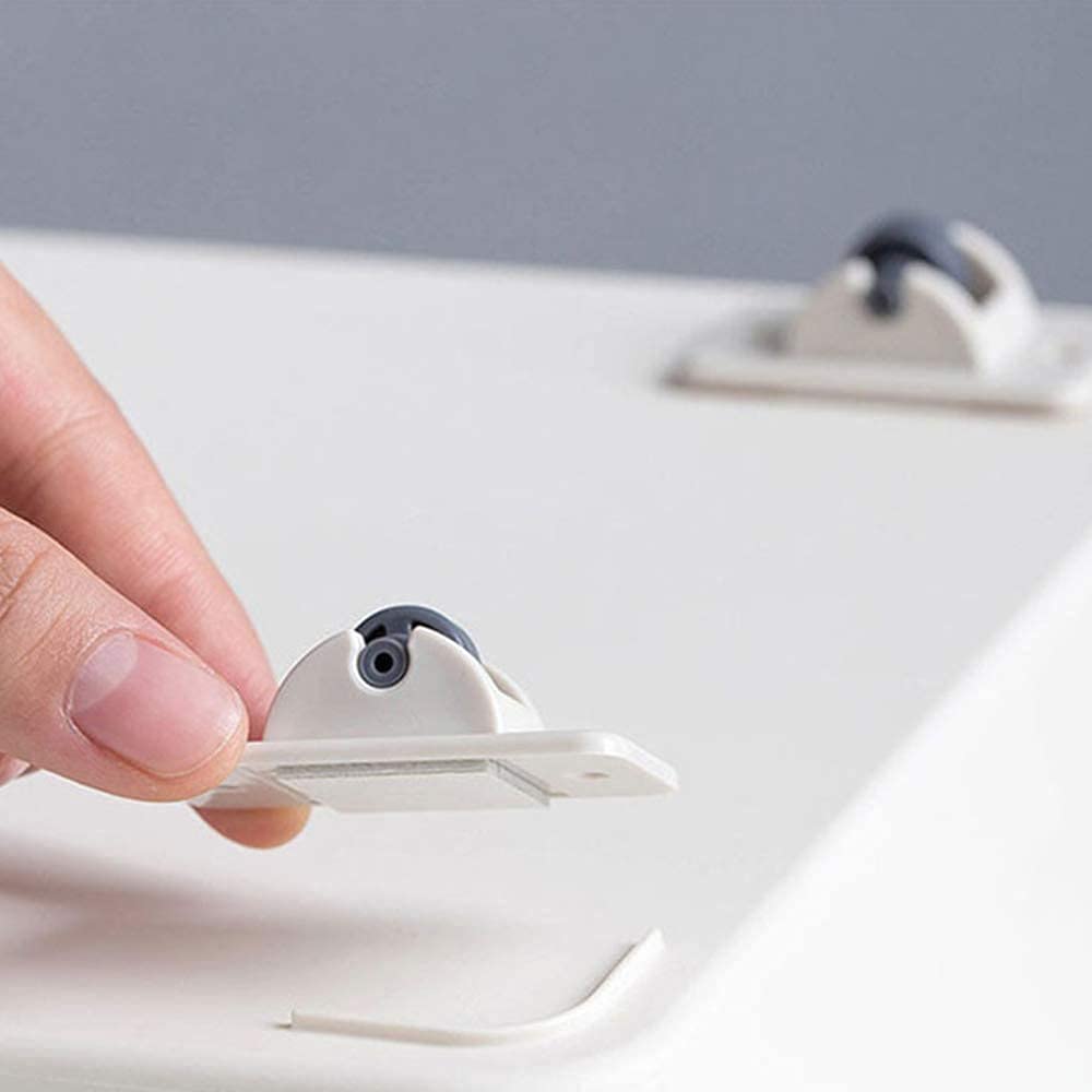 Plastica Ruote, 8 Pezzi Ruote Piroettanti, Portaoggetti Rotelle, Beige, per Contenitore Fai Da Te Scatola Di Stoffa Per Auto Giocattolo(1.9 * 0.9 * 0.7inch)