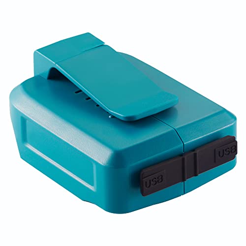 【2 USB Ports 】 TenHutt ADP05 Power Source for Makita LXT Lithium Ion 14V-18V USB Adapter Fast Charging Converter Compatible with BL1830 BL1430.Charge Phone,Pad.