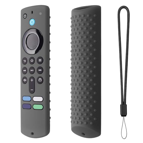 Silikon Hülle für Fires TV Stick 4K All-New | Schocksicheres Fernbedienung Schutzge Hülle mit Lanyard | Kratzfeste Protektorhülle Abdeckung Fernbedienung Zubehör für Fires TV Stick 4K