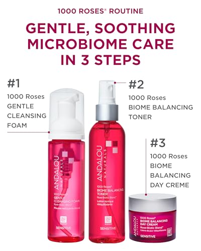 Andalou Naturals 1000 Roses Gentle Cleansing Foam | Foaming Face Wash with Rose Stem Cells & Organic Aloe Leaf Juice | Hydrating Daily Cleanser for Sensitive Skin | 5.5 fl oz - Thumbnail 3