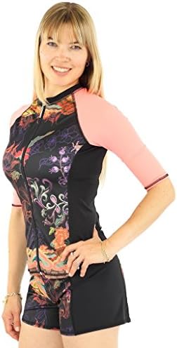 Half Sleeve Full-Zip Rash Guard UPF 50+