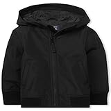 The Children's Place Baby Toddler Boys Windbreaker Jacket, Black, 18-24 Months