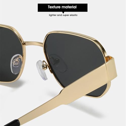 Lunettes de soleil rétro polygonales légères anti-fatigue oculaire UV400