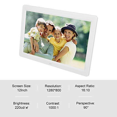 Vbestlife Digitale fotolijst, 12 inch (30,5 cm) display, 1080p HD 1280 x 800, fotoalbum, MP3, MP4, video, met… - Image 4