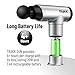 TRAKK SPORT Deep Tissue Handheld Massage Gun with 4 Speeds, 4 Head Attachments, and Rechargeable Battery for Sore and Tense Muscle Relaxation, Silver