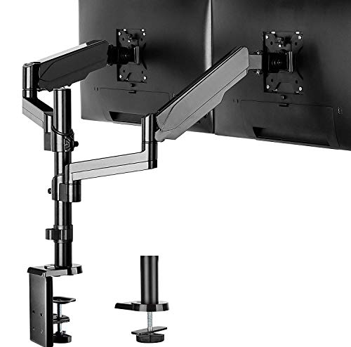 PC モニター アーム ディスプレイスタンド 2アーム 液晶ディスプレイアーム ガス圧式 縦型2台設置可能 17-32イ