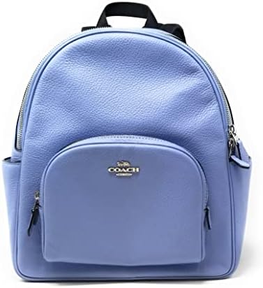 COACH Women's Court Backpack (Pebble Leather - Marble Blue)