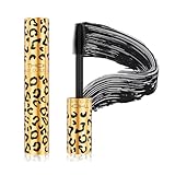 Mascara for Thin Lashes, Leopard Print Packaging Instant Eyelash Volumizing and Thickening, Bold Volume Black