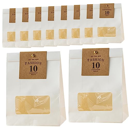 BUGUUYO 10 Piezas Bolsa De Embalaje De Galletas Equipo Bolsas De Galletas Individuales Papelera Bolsas De Galletas Heladas Cajas Bueno Bolsas De Celofán Para Galletas Barra Papel