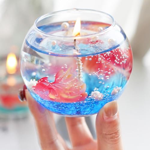 Bougie d'aquarium parfumée à bulles grand format pour une ambiance relaxante