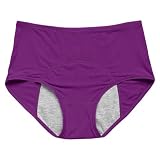 tdbneu Pantaloni mestruali da donna biancheria intima a tenuta stagna lavabile mutandine a vita alta con cavallo in cotone Plus Size mutandine mestruali mutandine a copertura completa biancheria