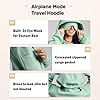 Airplane Mode Travel Hoodie with Eye Mask, Travel Hoodie with Secret Pockets Womens, Sweatshirt Pullover for Flying Sleeping, Wearable Blanket Hoodies for Men Women Sleep (Black,3XL) #3