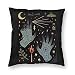 Cuscini Halloween strega corvo quadrato tiro federa decorazione gotica occulto magia strega cuscino per divano auto 40* 40