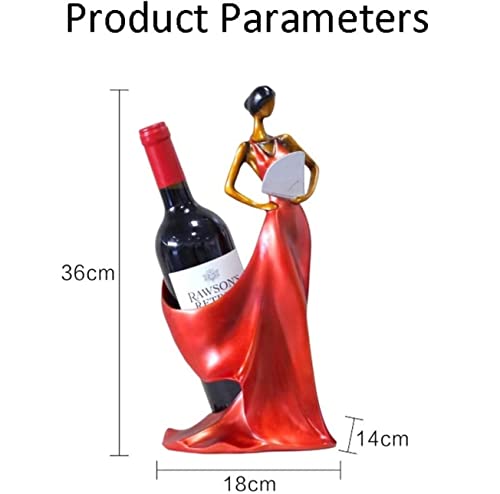 Soporte para botellas de vino de resina rojo miniatura 2
