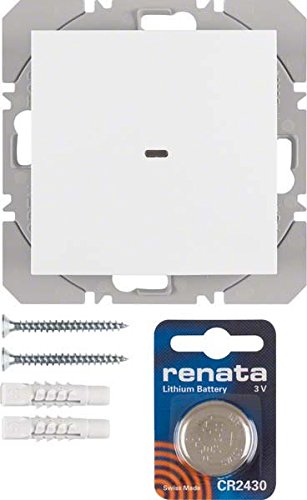 Bouton poussoir KNX radio Hager Berker S.1 blanc mat