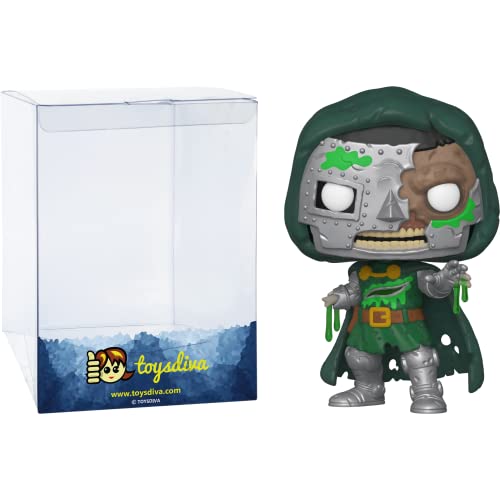Zombie Doctor Doom: P O P ! Vinyl Figurine Bundle With 1 Compatible 'Toysdiva' Graphic Protector (789-54384 - B)