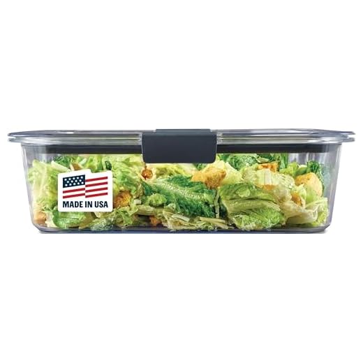 Rubbermaid Brilliance Food Storage Container, Large, 9.6 Cup, Clear 2024351
