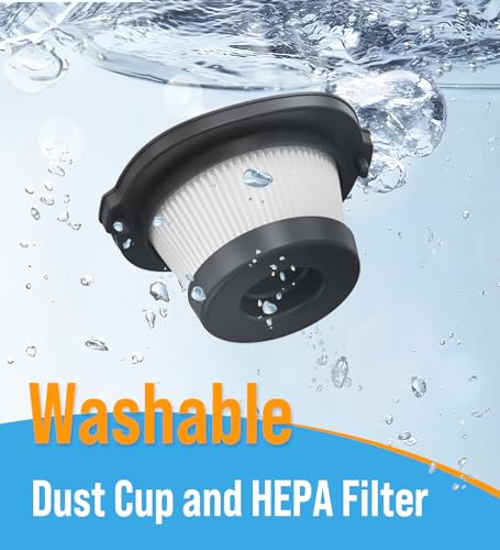 Milunho Aspirador De Mano Potente, 9500PA Aspiradora Coche con Lavable Filtro Hepa, Aspiradora Sin Cable Coche Kit para DoméSticas Mascotas y Coche