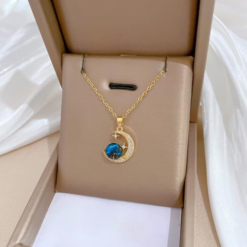 Pendentif Lune Vide chaîne de synthèse fini les bijoux ternes - 4