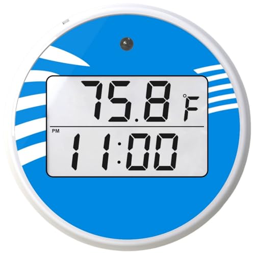 Ice Bath Thermometer Timer,Water Thermometer Timer for Ice Bath,Digital Ice Bath Temperature Thermometer,Effective Floating Thermometer,Floating Pool Ice Water Temperature,Bath Water Thermometer#Blue