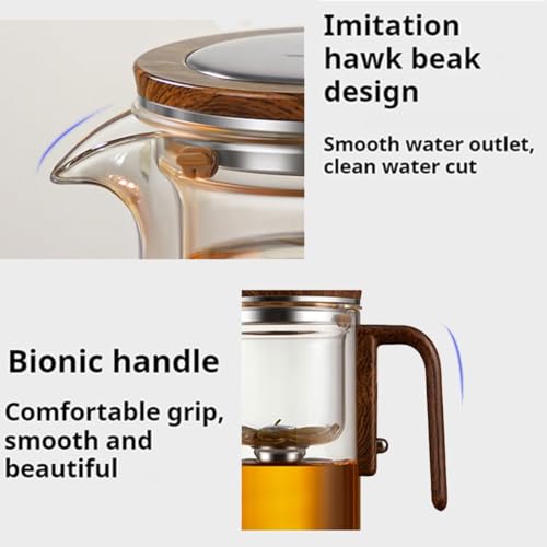 Théière magique en verre avec infuseur à thé et filtration séparée - 5