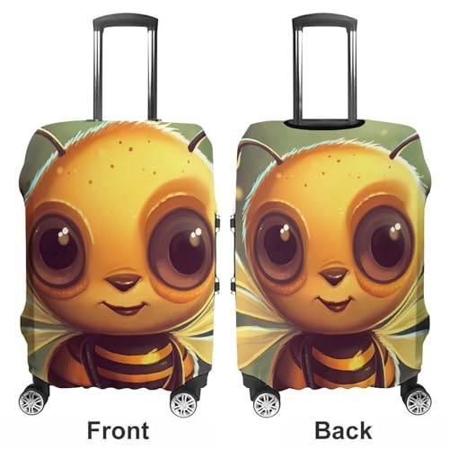 Travel Luggage Cover Protectors Elastic Anti-scratch Suitcase Cover Washable Luggage Sleeve Cute Bee Suitcase Cover Protector Fit 18-32 Inch Suitcases Travel Accessories XL3