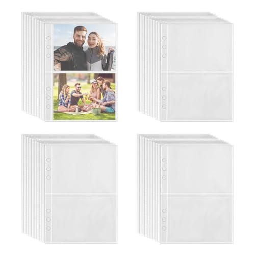 40 Stück A6 Binder Pockets,Klarsichthüllen A6,A6 Binder,Binder A6,Budget Planer Zubehör,Budget Binder A6,Wasserdichte Bargeld Ordnerhüllen,Budget-Blatt-Schutzhüllen Mit 6 Löchern Für 6-Ring-Ordner