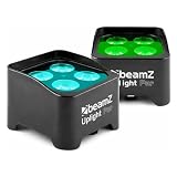 beamz lighting Silencioso : sin ventilador y con dimmer 16 bits 0-100% para transiciones suaves. Estrobo 1-22 Hz y modo manual para luces dj y Par LED en salas bodas y eventos. Metal 105x105x80mm 0,66kg compacto.