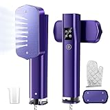 Piastra portatile 2 in 1, ferro da stiro a vapore, 1200 W, per vestiti, riscaldamento rapido, 15 s, ferro da stiro da viaggio, ferro da stiro con display LED, 4 modalità di stiratura