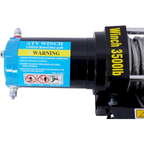 Cabrestante eléctrico 12V 3500lb para ATV/UTV miniatura 6