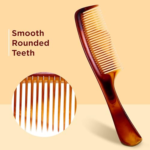 Image of NFI essentials Pack of 5 Styling & Grooming Combs for Men & Women Tail Comb, Handle Comb, Fine Tooth Comb, Cutting Comb & Pocket Comb Smooth Finish for All Hair Types