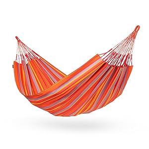 LA SIESTA® - Brisa - Klassische Doppel-Hängematte, handgefertigt in Kolumbien, mit 160 cm Breite für entspannte Momente drinnen und draußen. (Toucan)