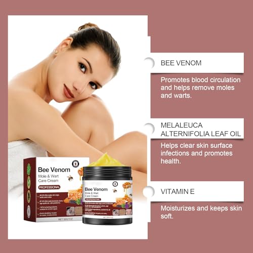 Generic Wart Removal Cream, Tag Recede Bee Venom,Bee Venom Mole And Wart Treatment Cream,Wart Removal Gel, Moisturizer,Bee Venom Cream,Common Wart, Warts, Plantar Wart Remover For Feet thumb #2