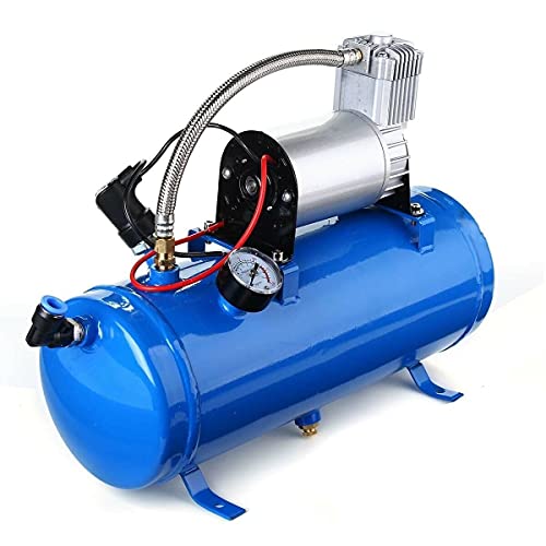 Other 12V 6 Liters Air Compressor Pump Tank Kit for Vehicle Car Truck Horn 150 PSI with Built-in Auto Pressure Switch