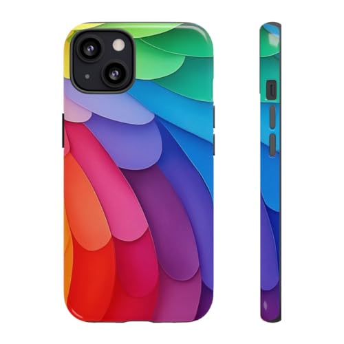 Coque iPhone 13 arc-en-ciel multicolore brillante pour illuminer votre style vestimentaire quotidien
