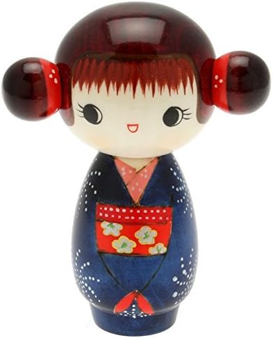 Japanese Kokeshi Doll, Hoshi's Blue Kimono by Usaburo