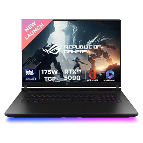 Image of ASUS ROG Strix SCAR 18,Intel Core Ultra 9 275HX Gaming Laptop(NVIDIA RTX 5090-24GB /175W TGP /64GB /2TB /2.5K QHD+ /18 inch /240Hz /Windows 11 /M365 Basic(1Year)* /Office Home 2024 /Off Black /3.30 Kg)G835LX-SA187WS