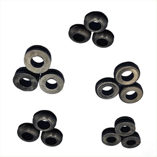 50pcs High Temperature Resistant Rubber Grommets, Size ID5mm, for Tools, Home Wiring, Automotive