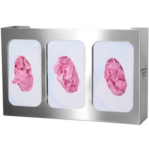 BOWMAN - Glove Box Dispenser - Triple with Dividers (4 Pack)