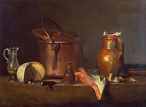 Chardin saumon poster toile décoration murale sans reflet