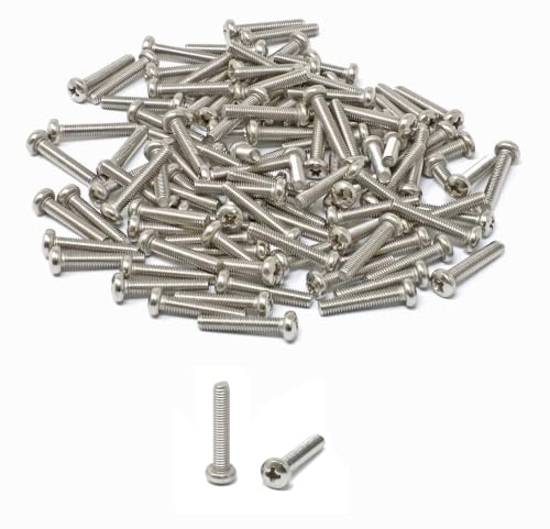 iexcell 100 pcs Vis M3 x 16mm acier inox 304 tête pan Phillips
